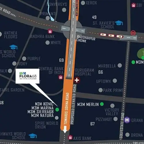 M3M Flora location