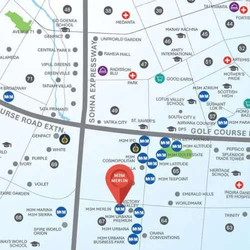 M3M Merlin location